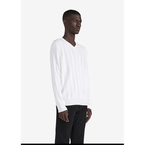 Salie 66 Alex Unisex fine‎ knit v-neck sweater Man M /Woman Sz Large